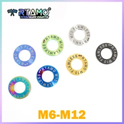RTAMO Gr5 Titanium Flat Washer M4 M5 M6 M8 M10 M12 Gasket for Motorcycle Bicycle Automobile (1pc)