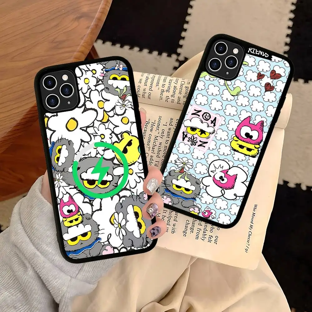 

Cute Z-ZO Friends Magnetic Wireless Phone Case For IPhone 17 16 15 14 Plus 13 12 11 Pro Max