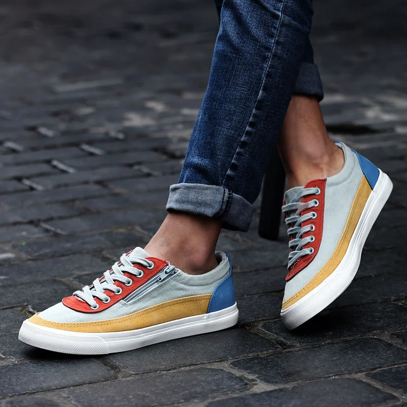 Hot Selling Non-Leather Casual Shoes Men Canvas Espadrilles for Men Lightweight Leisure Shoes Classic Lace up Men's Canvas Shoes