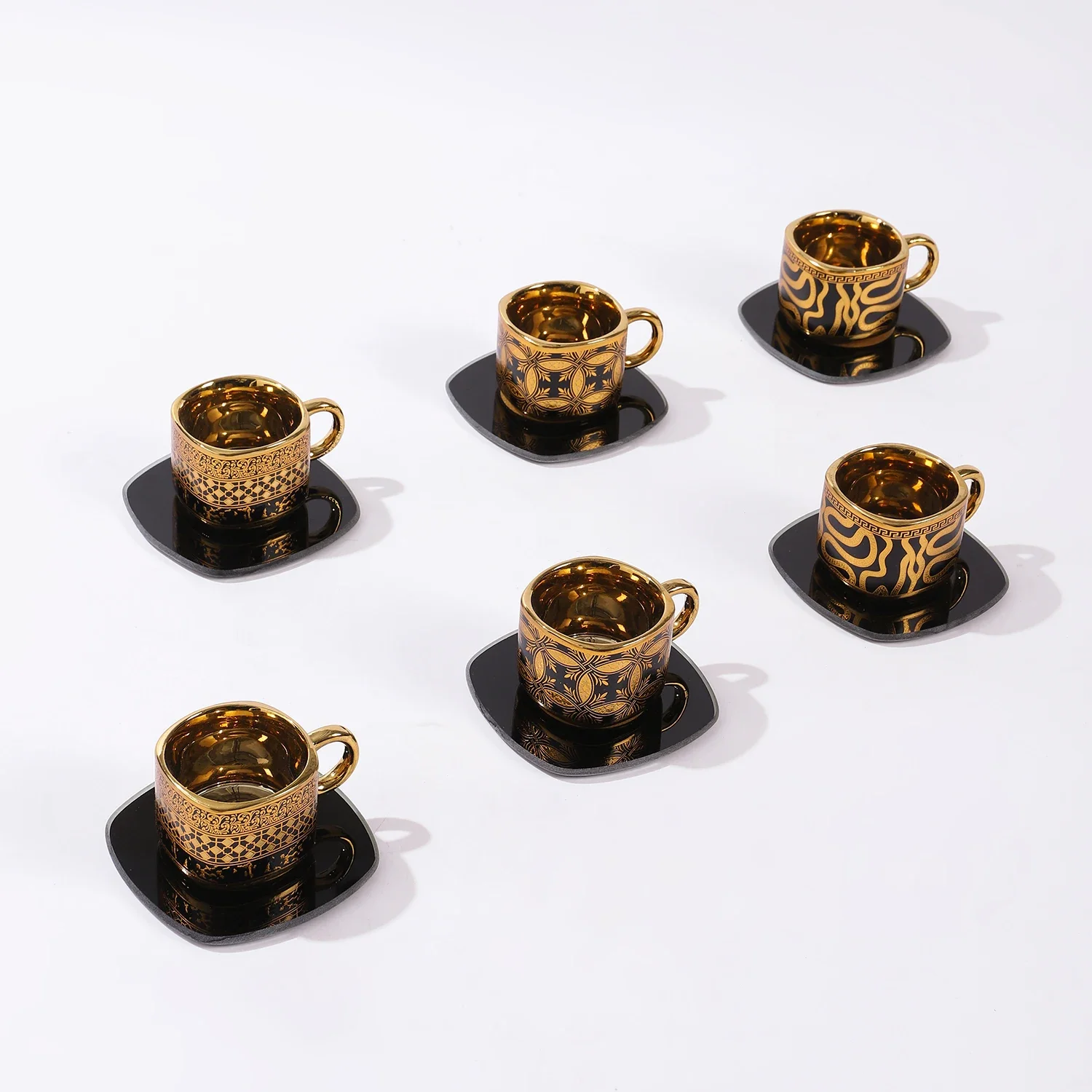 

# European Coffee Cup Tea Saucer Set Mug With Spoon Creative Cup Nordic Ceramic Afternoon Tea Cup #