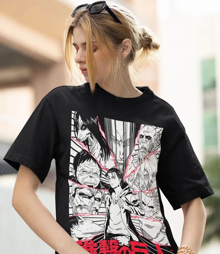 Shingeki No Kyojin T-Shirt Attack on Titan Levi Shirt Anime Aot Manga All Size