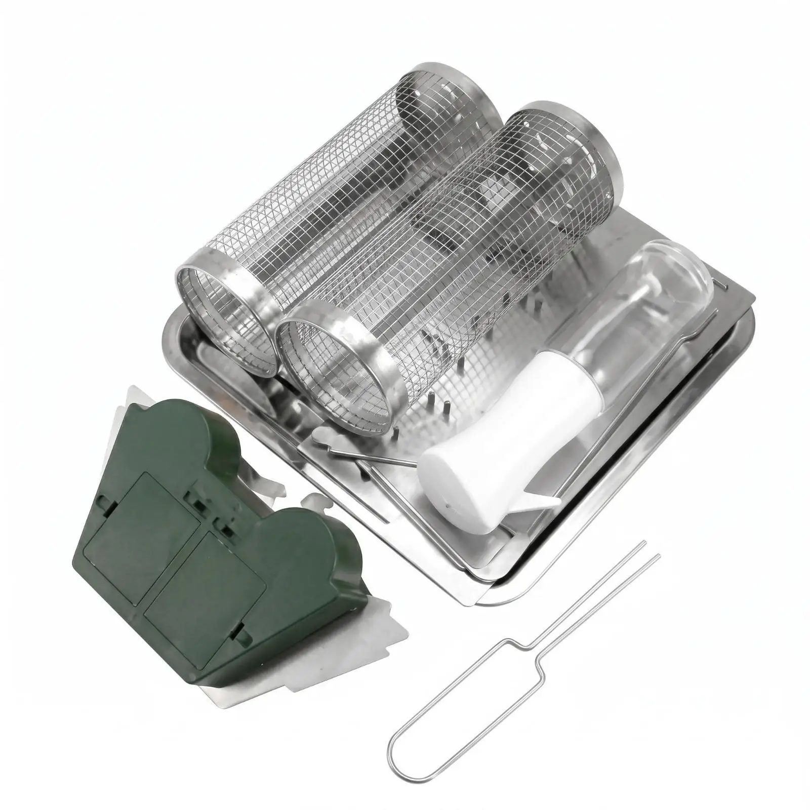 electric-barbecue-cooker-enclosure-liquid-catcher-tray-rotating-bbq-enclosure
