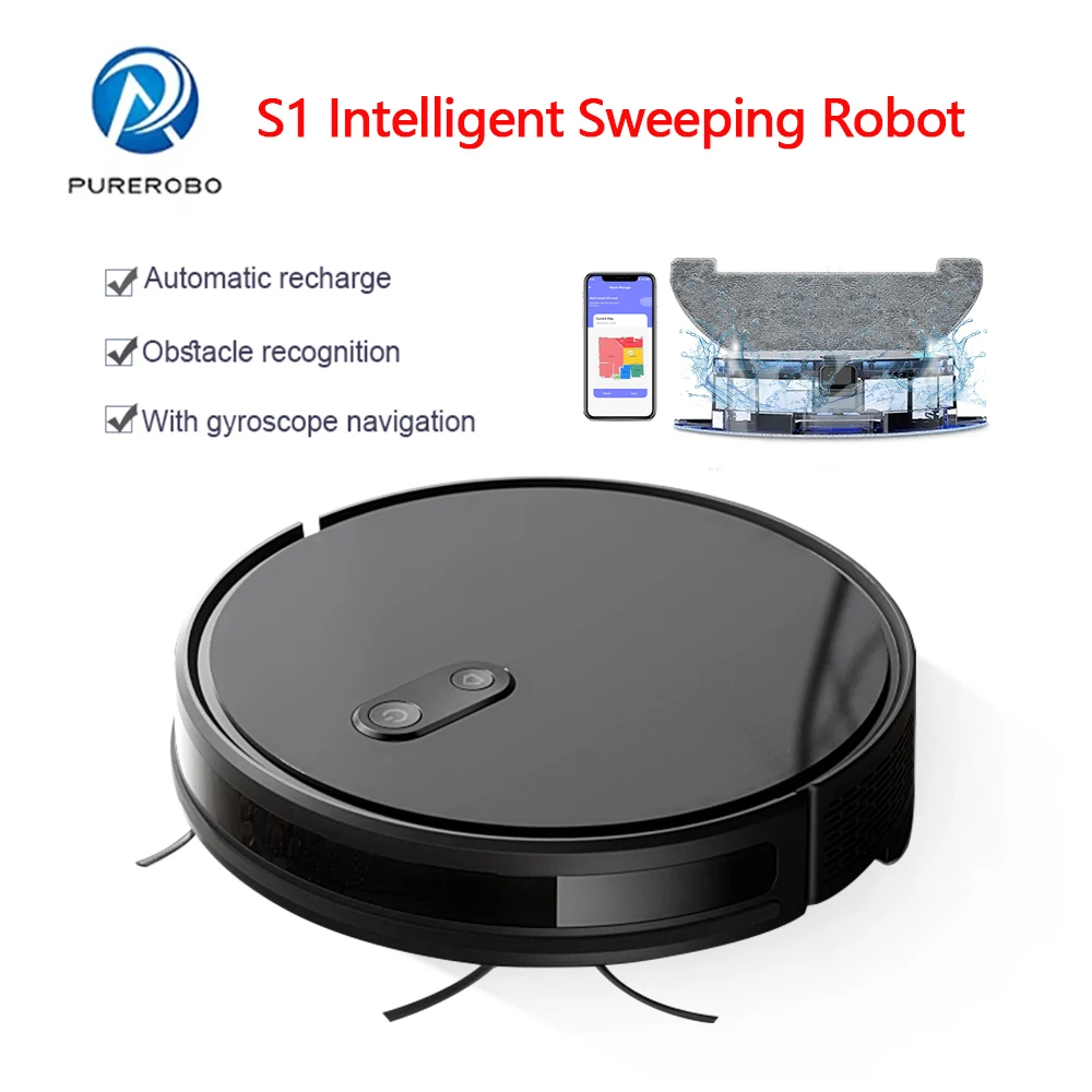 

PUREROBO S1 Sweeper Robot Vacuum Cleaner Intelligent Cleaner Sweep Mop Suction 3 In 1,Breakpoint Cleaning,Cleaner Robot Smart