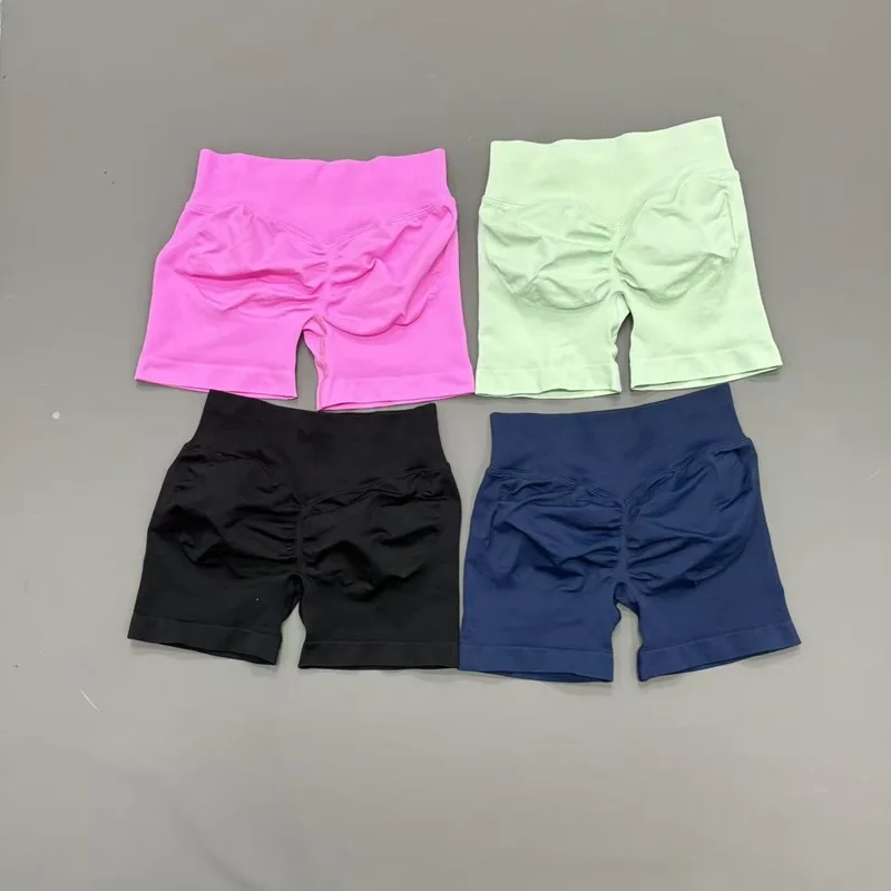 HISTELLO Low Waist Gym Shorts Women Solid Color Soft Stretchy Butt Lifting Fitness Workout Running Jogging Sports Yoga Shorts - Image 3