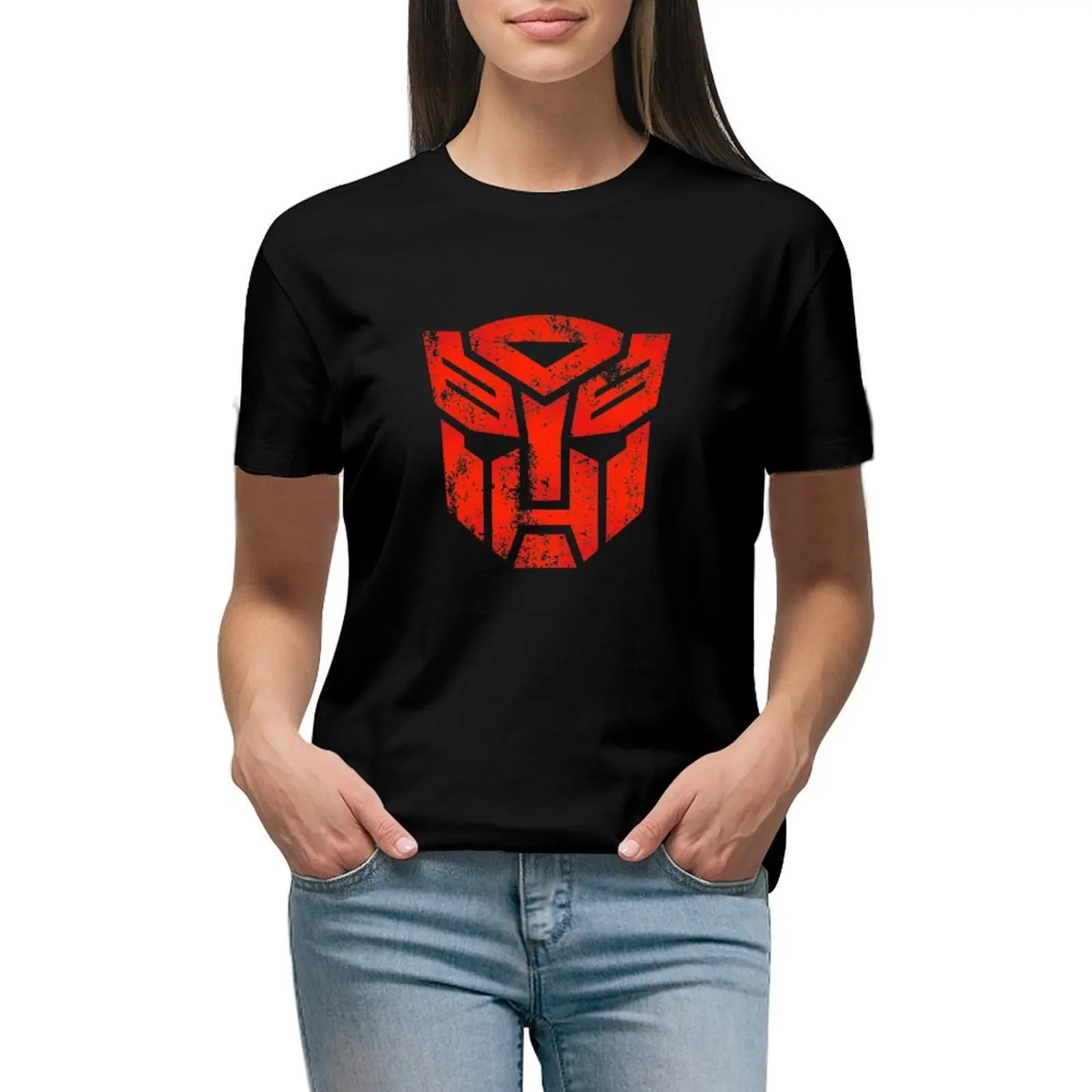 

Autobots Logo · Distressed T-Shirt hippie clothes lady clothes plus size tops graphics t-shirt dress for Women plus size