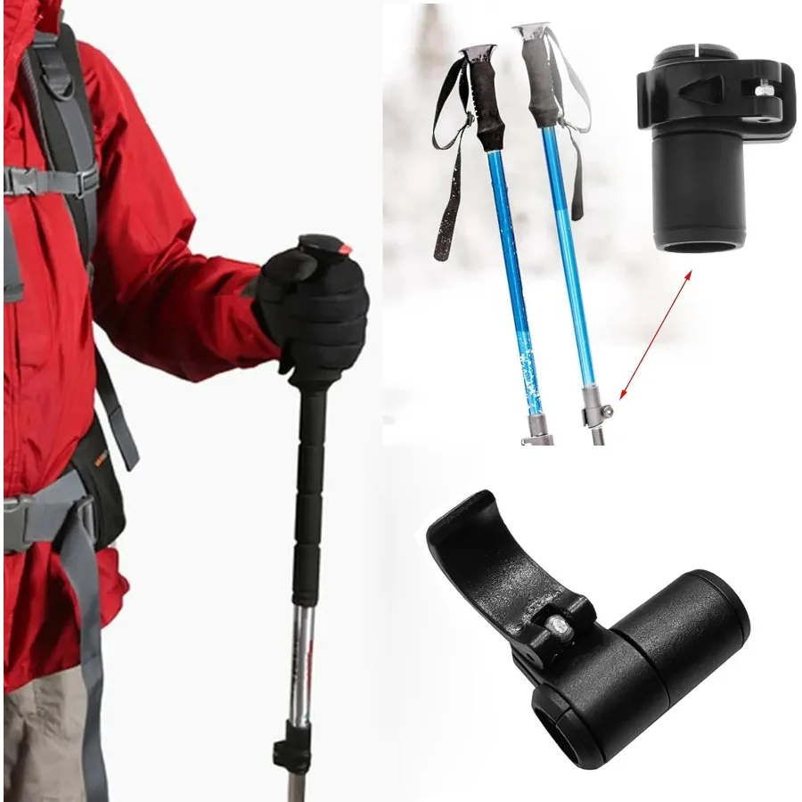 2 حزمة المشي لمسافات طويلة القطب أجزاء قفل خارجي أقطاب الرحلات استبدال الإفراج السريع أقفال الوجه الخارجية لتسلق حذاء الثلوج