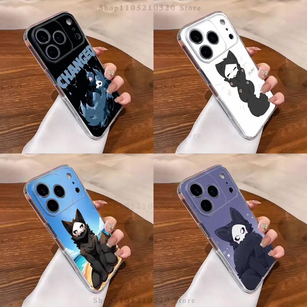 

Cute Changed Furry Art Phone Case For iPhone 17,16,15,14,13,12,11 Pro,Max,Plus,XR,Mini,E Clear Full-coverage Soft Cover