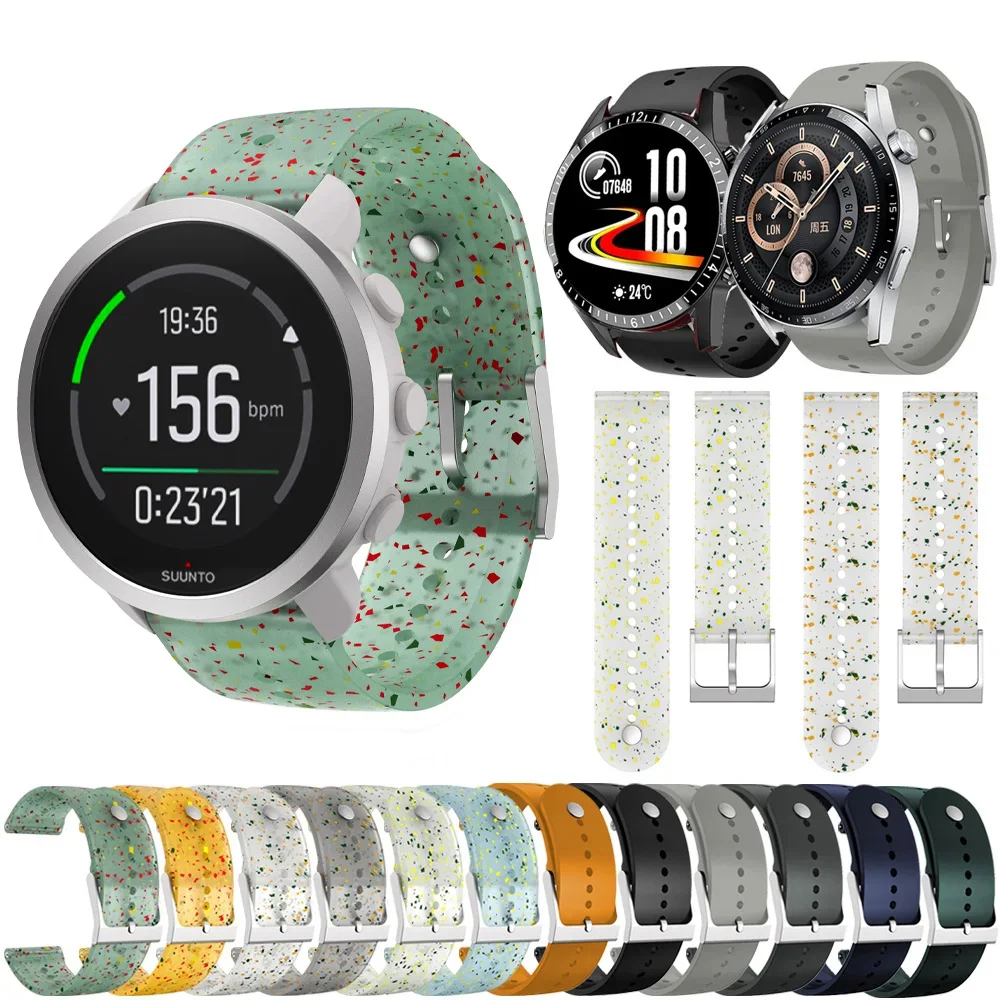 22mm Soft Silicone Strap For Suunto Ocean/Suunto RACE S/Suunto Vertical Replacement Band For Suunto 5 9 Peak Pro Watchband