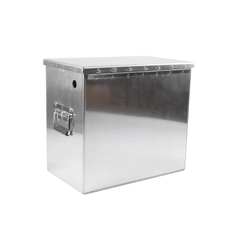 High quality portable stainless steel metal battery box waterproof storage