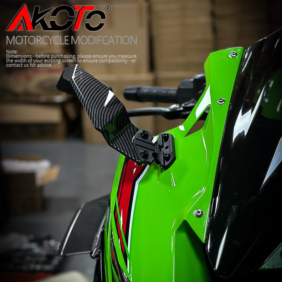 Rearview Mirrors For Kawasaki Ninja ZX25R ZX25RR ZX4R ZX4RR ZX6R ZX10R Ninja 636 ZX-4RR ZX-4R ZX-6R Stealth Sport Winglet Mirror