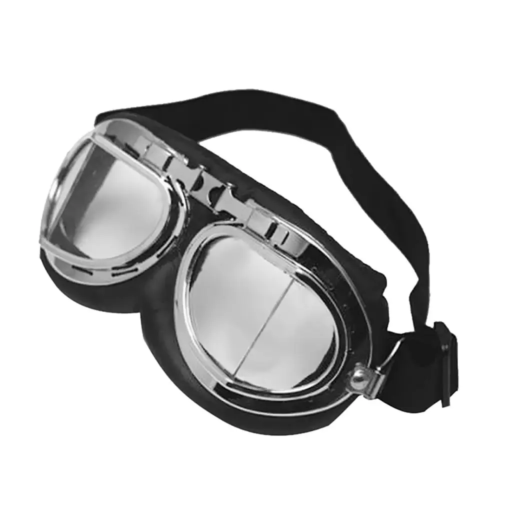 Clear Lens Motorcycle Goggles Flexible Design Sponge Padding Racing Eyewear for Helmet Full Face