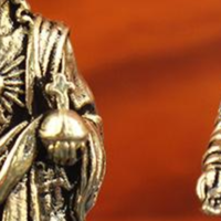 Handmade Brass God Statue Vintage Style Desktop Decor Creative Cross Border Craft Artwork Small Copper Figurine Home Ornament