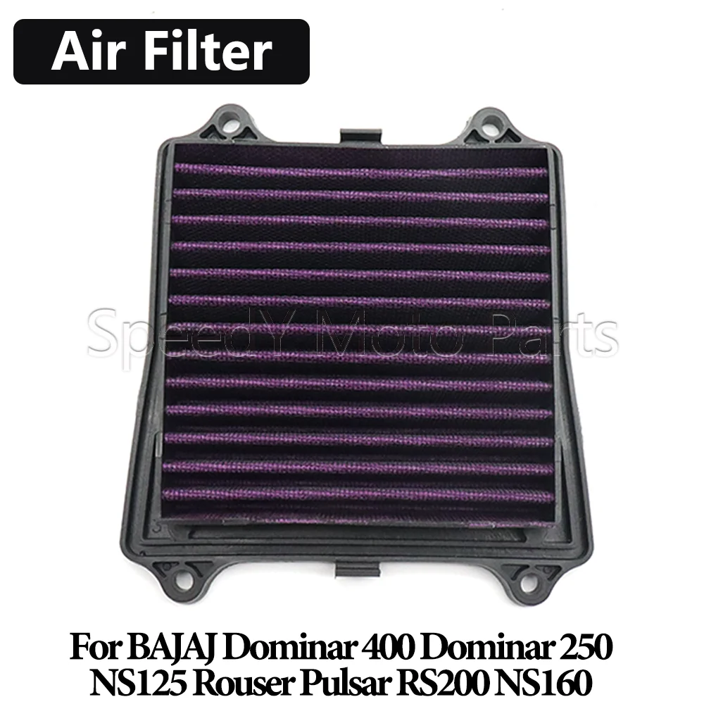 Motorcycle High Flow Air Filter Intake Cleaner System For BAJAJ Dominar 400 Dominar 250 NS125 Rouser Pulsar RS200 NS160