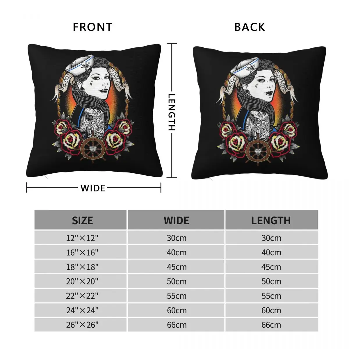 Pirates Sailor Square Pillowcase Polyester Linen Velvet Creative Decorative Throw Pillow Case Sofa Seater Cushion Cover 45x45