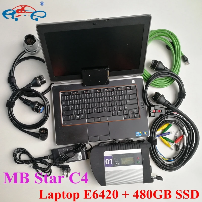 

Auto Diagnosis 4 Odb2 Scanner MB Star C4 Multiplexer SD Connect HHT WIN Software SSD Wifi Laptop E6420 Diagnostic Tool