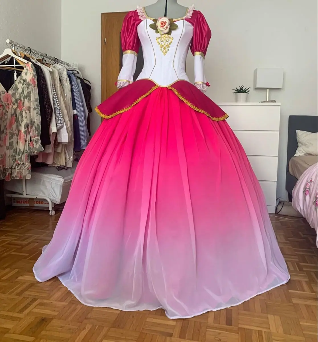 open lace back dress Custom-made Princess Snow White Dress, Snow White Costume – CoserZ main image 1