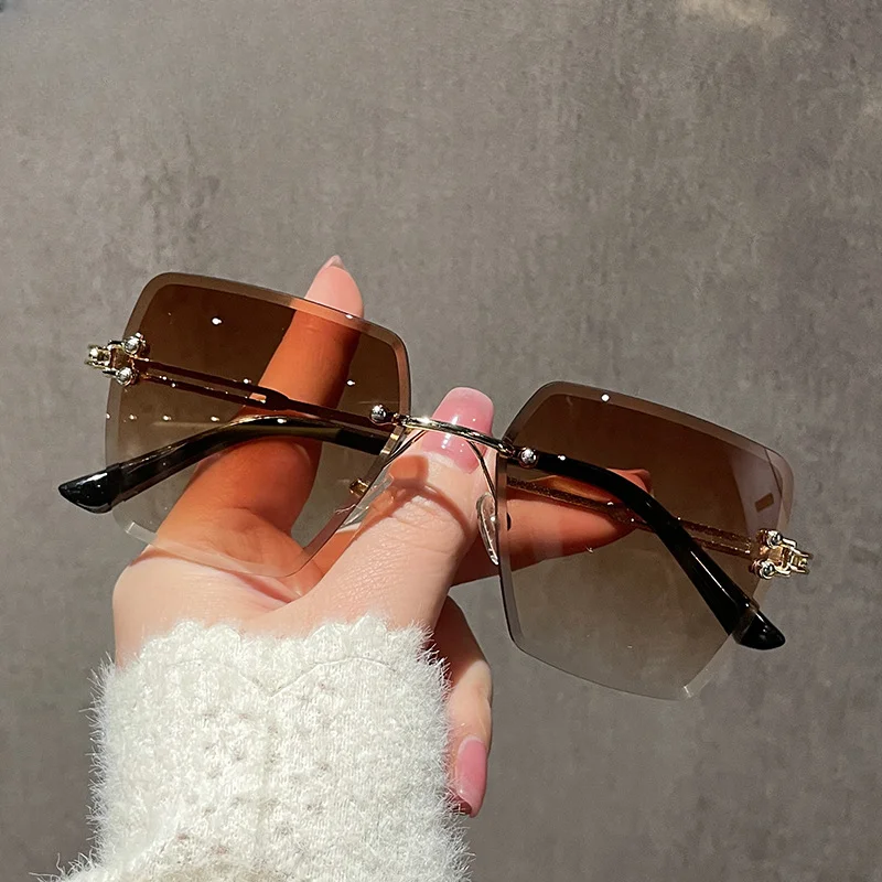 Polygon Gradient Color Luxury Women\'s Sunglasses Trends Glasses Trips Vintage 2024 Eyepieces Polarized Popular Outdoor Trend