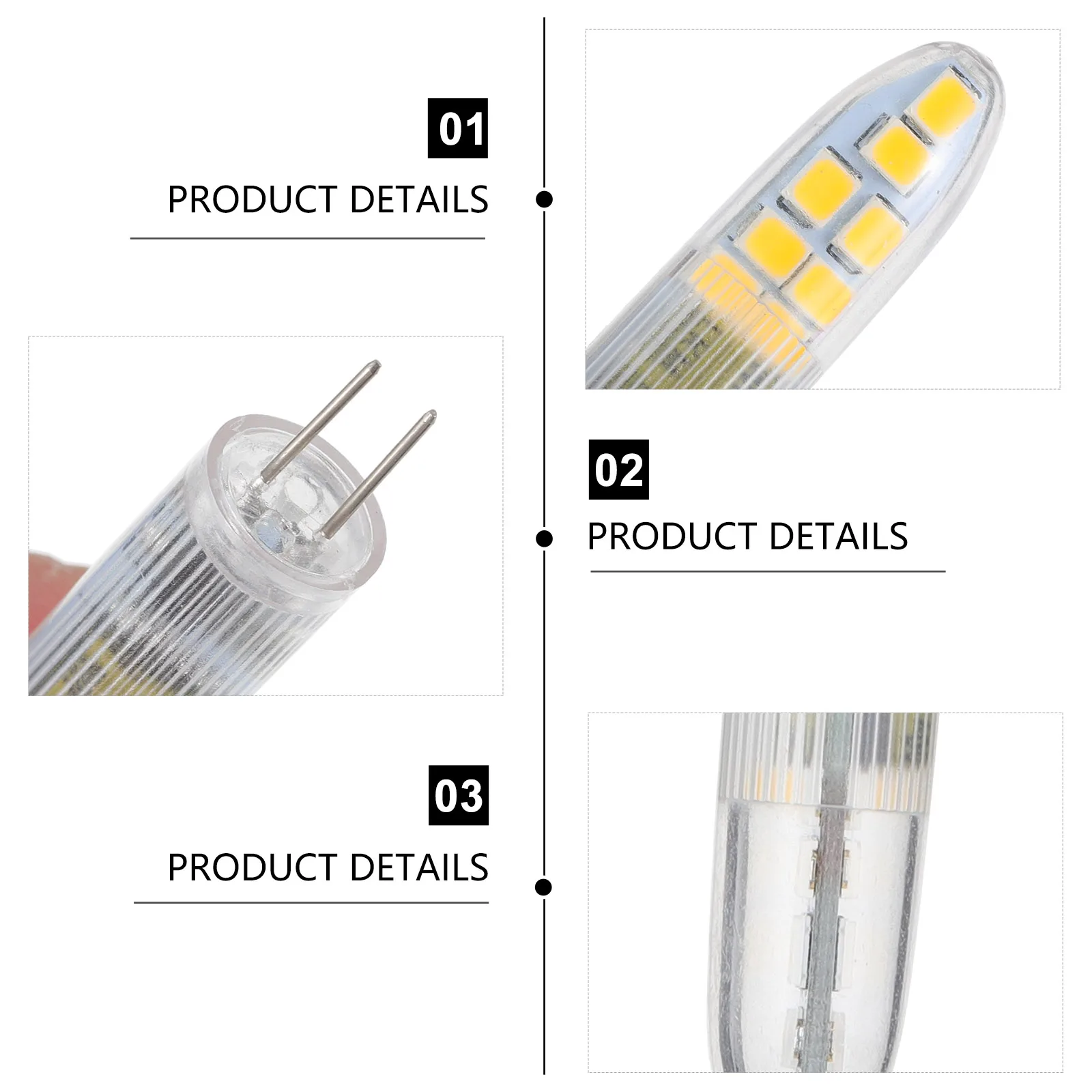 

10Pcs LED Corn Light Bulb G4 Pin 3W Replacement for Chandelier Pendant Wall Ceiling Lighting LED Bulb