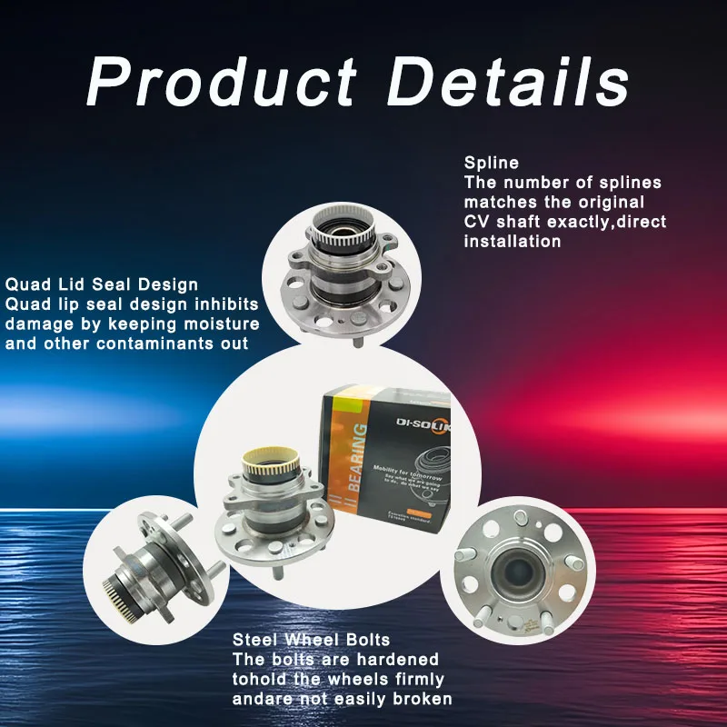 DI-SOLIK 52730-3S200 52730-3S100 Auto Rear Wheel Hub Bearing Rear Axle for Hyundai I40 VF 2012 I40 CW VF 2011 - view 4
