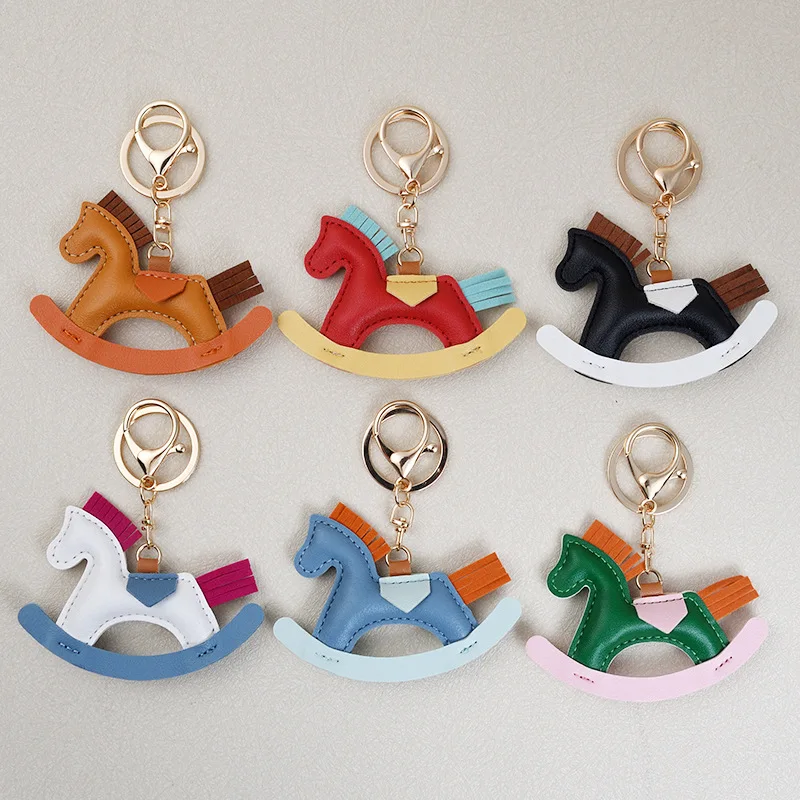 

Women's Pendant Cute And Innocent Rocking Horse Keychain Pendant Creative Couple Bag Cartoon Cotton-filled Pendant Kawaii Girls