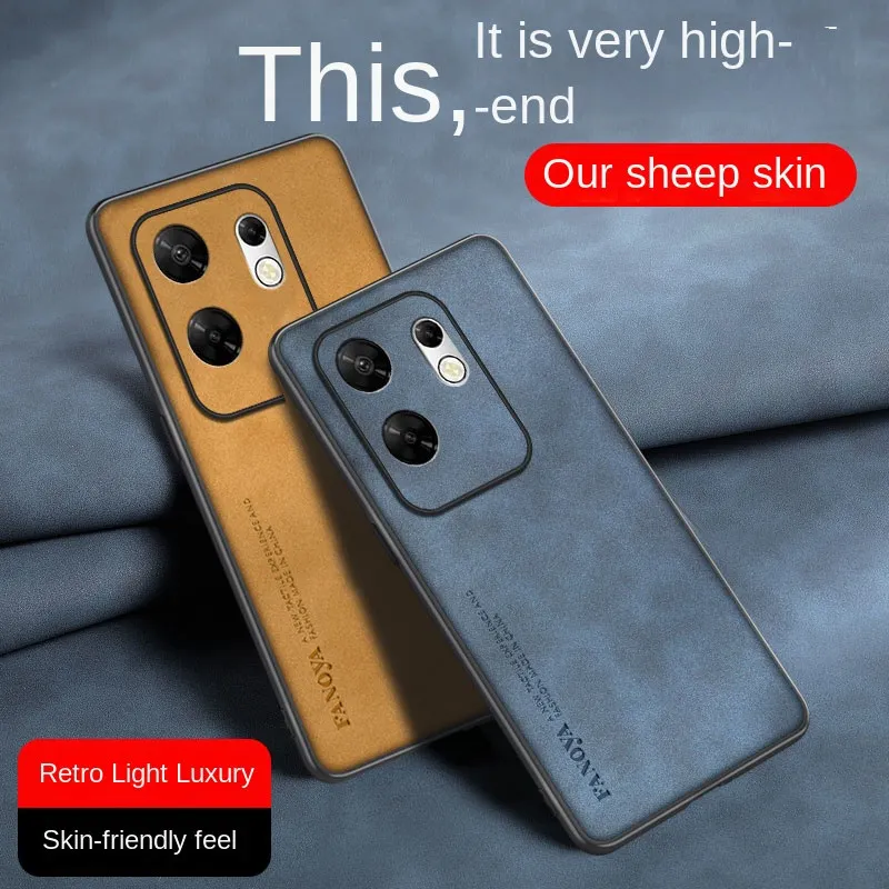 Infinix Zero 30 4G X6731B Case PU Leather Skin Shockproof PC+PU Back Cover Hard Matte Phone Case for Infinix Zero 30 4G X6731B