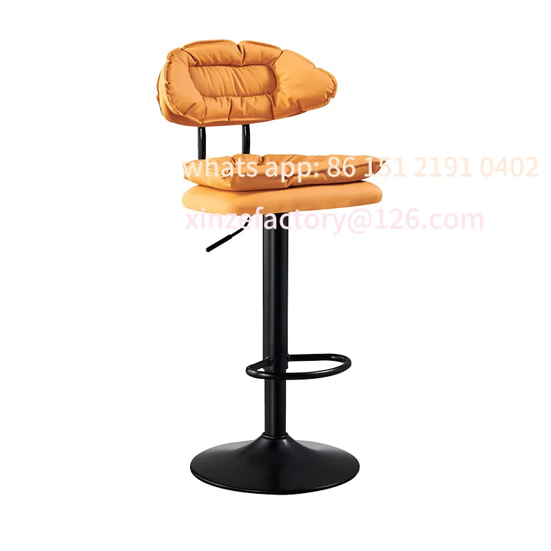 Customizable Bar Chair High Stool Lifting Backrest Light Luxury Household Rotating Chair