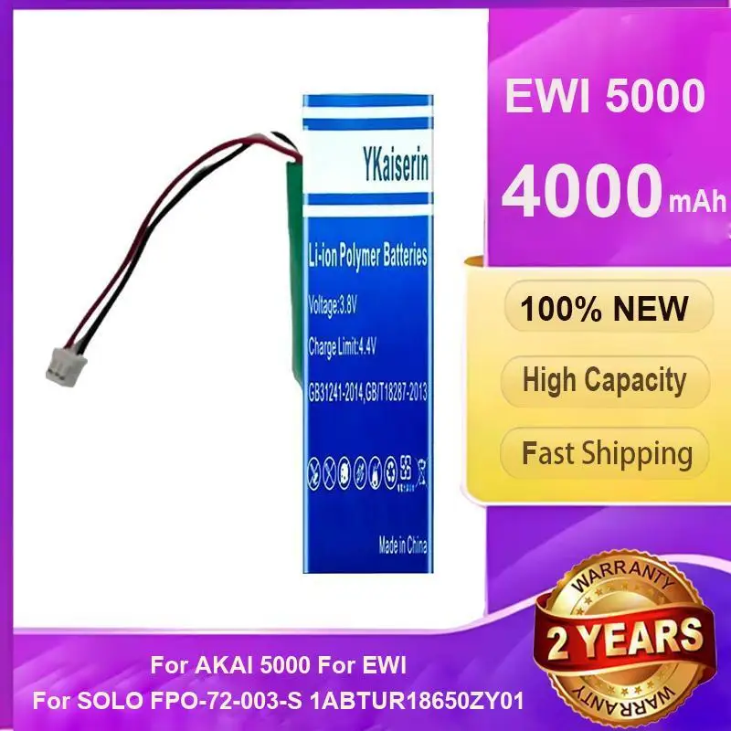 Electronic Musical Instrument Accessories Battery 4000mAh For Akai Ewi 5000 Solo Fpo-72-003-S 1ABTUR18650ZY01 Professional