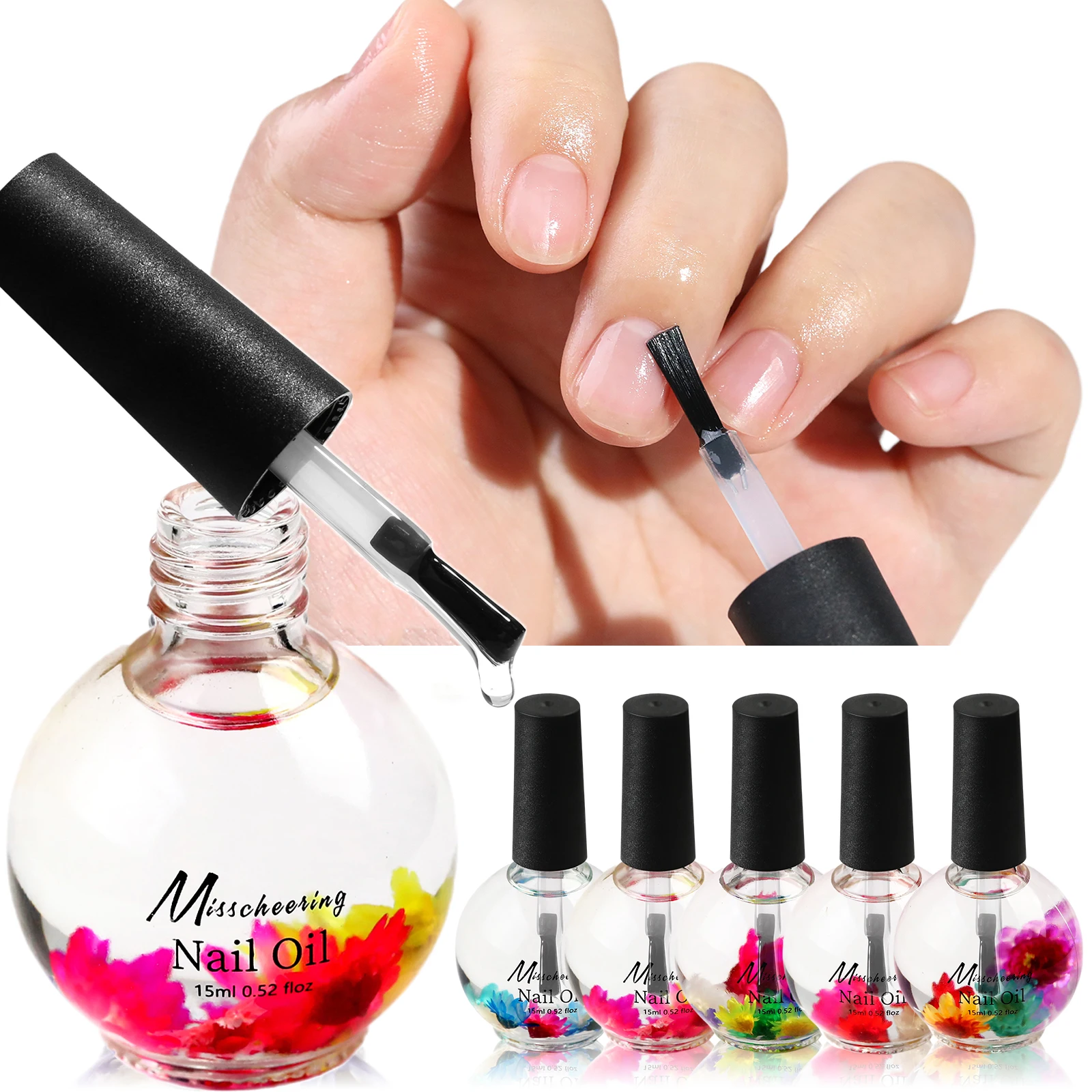 15 ml Pflegeöl, getrocknete Blumen, Planet, Weichmacher, Ernährungsöl, süßer Pfirsich/Lavendel-Geruch, Nagelhautöl, Nagelwerkzeug für die Nagelpflege