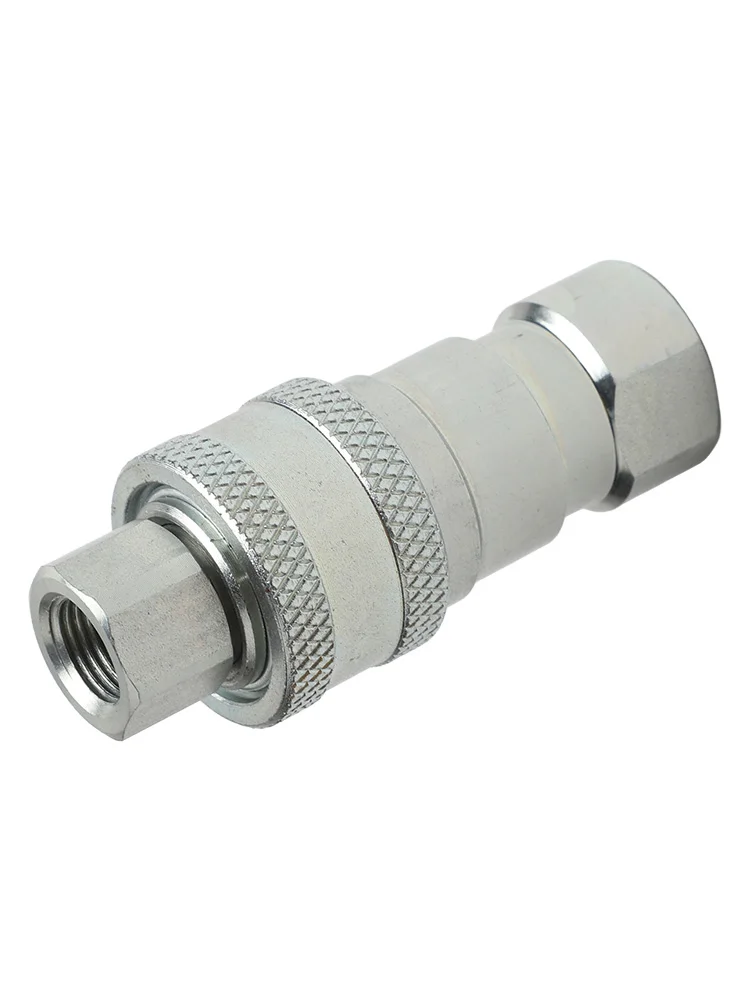 Carbon Steel Coupler Female Pipe Fitting Automatic Valve Closure Easy Disconnect High Pressure Compatible 10.9mm 0.43in