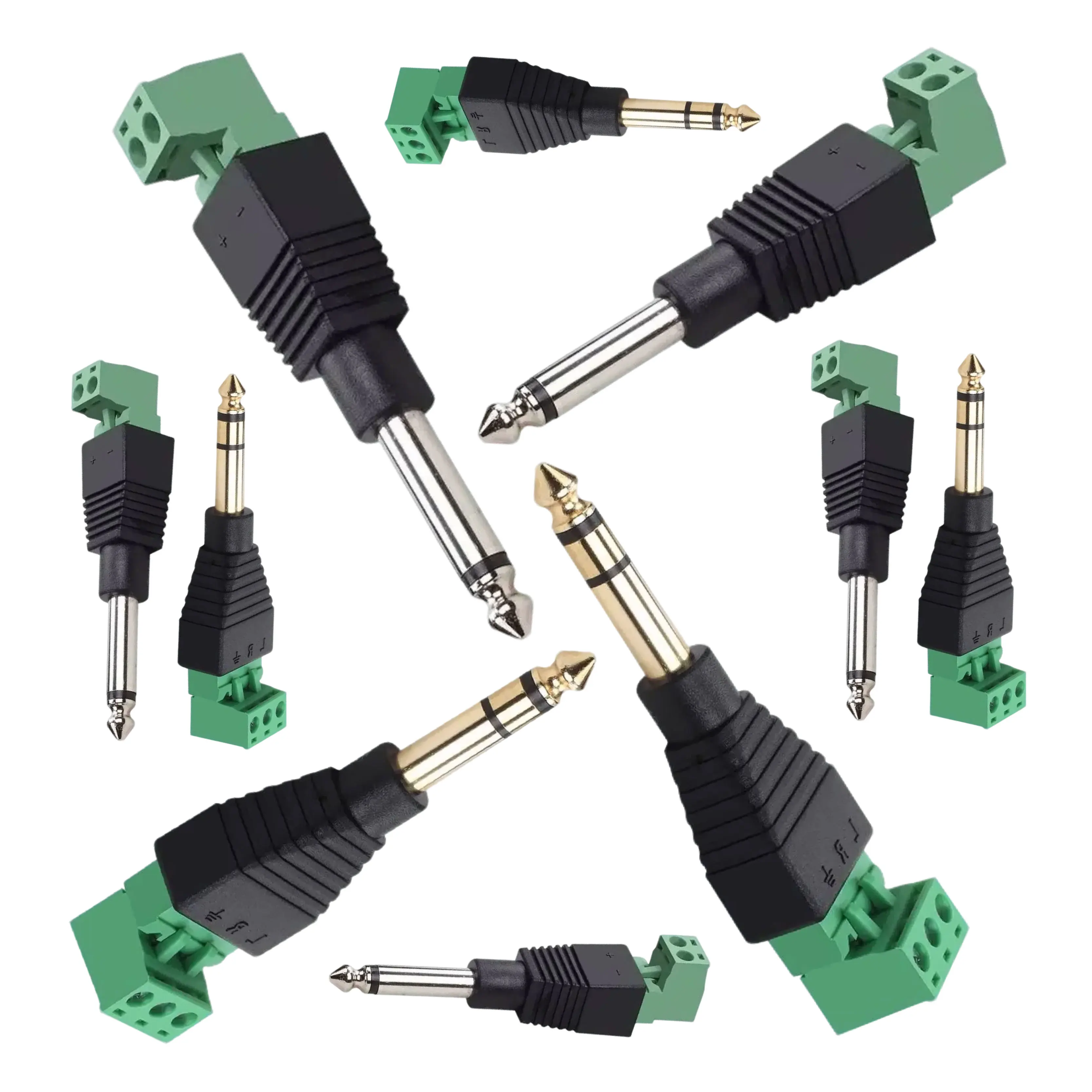 

2/4/10 шт. аудиоразъем без пайки, аудиоразъем для клеммной вилки, 2/3 контакта, 6,3 мм, штекер, моно стерео