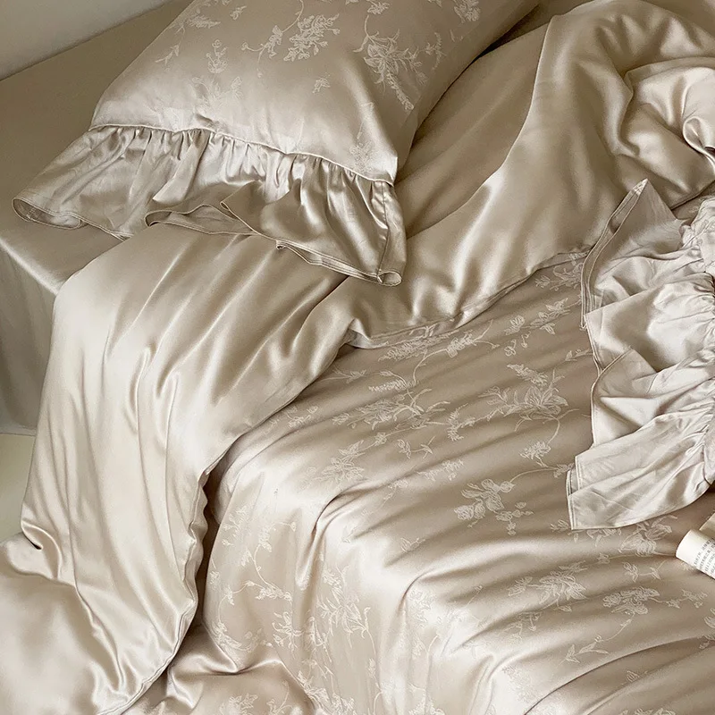 

Customizable light luxury Tencel cotton four-piece set