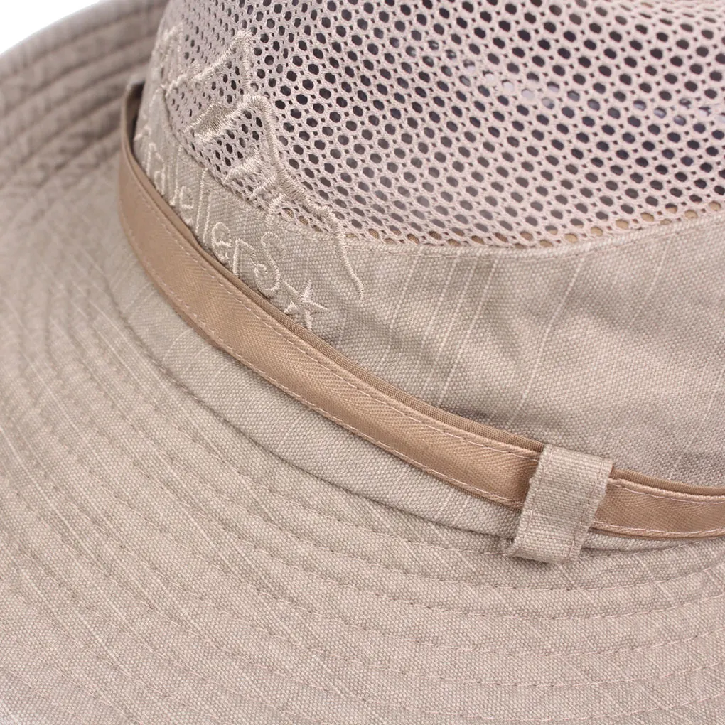 Women Fisherman Hat Adjustable Wide Brim Cap Casual Style Bucket Hats