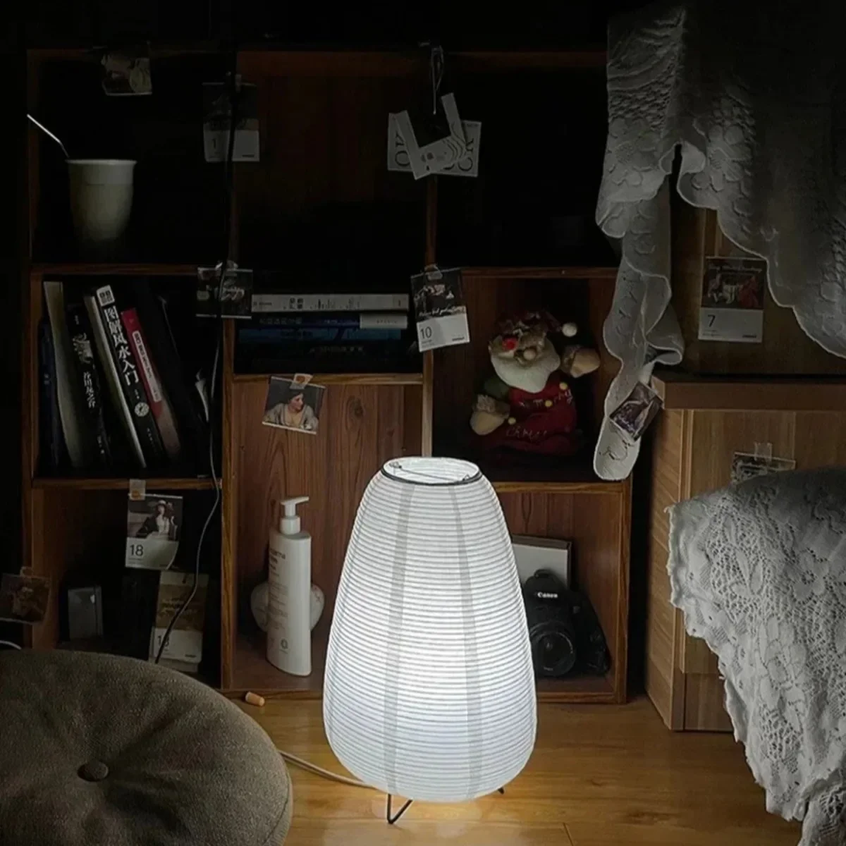 Nordic Home Decor Desk Light White Rice Paper Table Lamp Interior Lighting Wabi-Sabi Fixture Dining Table Bedside Bedroom Living