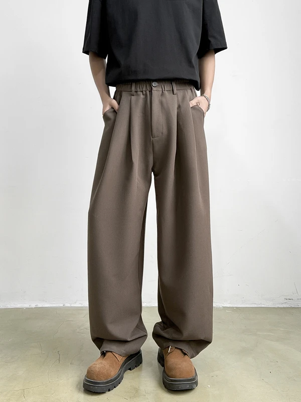 

Мужские брюки в американском ретро-стиле, свободные, широкие, длинные, повседневные, весенне-осенние, модные и стильные.