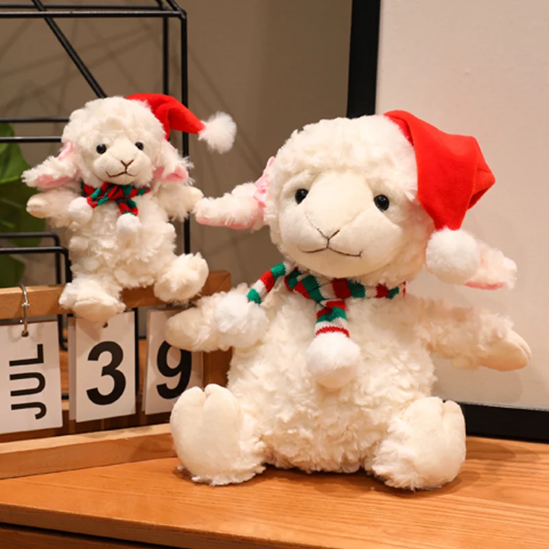 Creative Run Fast Series Kerst Schapen Knuffel Cartoon Knuffels Zacht Lam Schattige Babys Sussen Pop Kussen voor Kid Gift