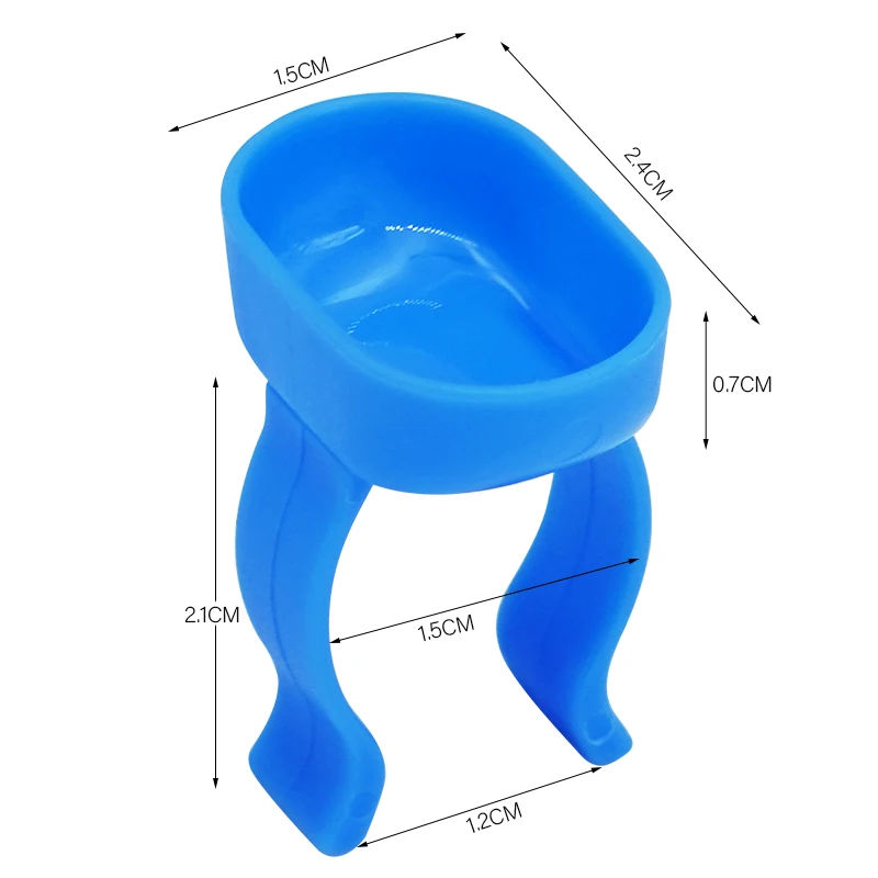 20 stücke Zahn mischen Fingerring Schüssel Tasse Kunststoff Silikon halter Dappen Gericht Prophy Paste Ringe handliches Werkzeug Zahnmedizin