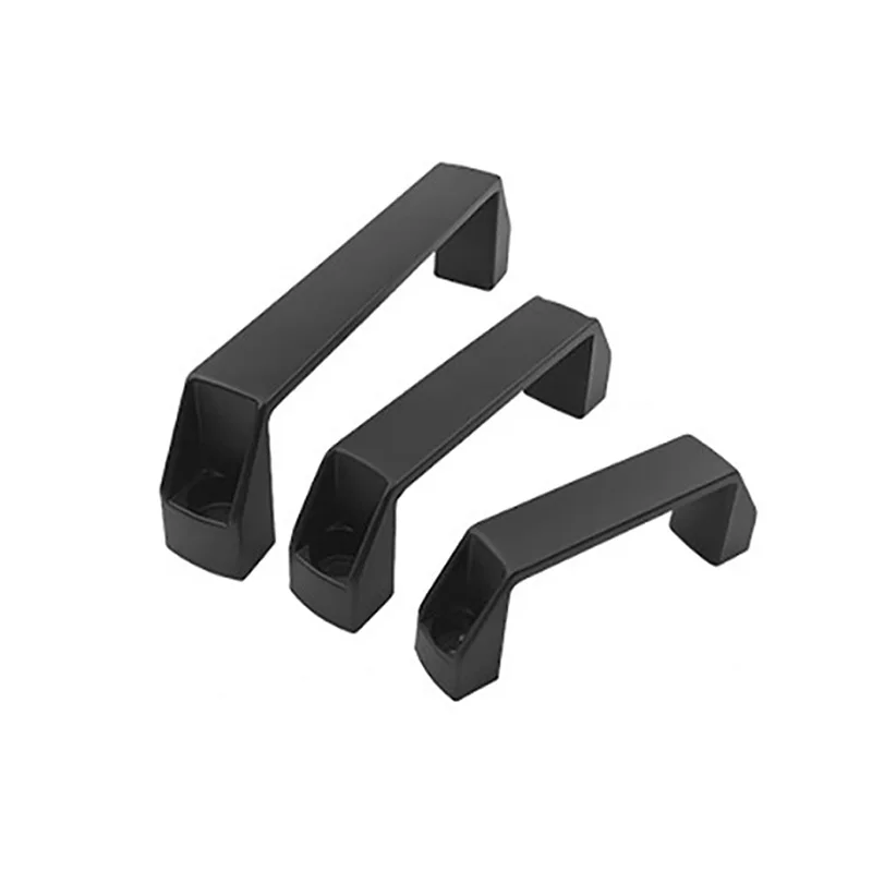 Black Handle Nylon Industrial Surface Mounted Square Plastic Chassis Cabinet Door Handle Machine Tool Aluminum Alloy Handle