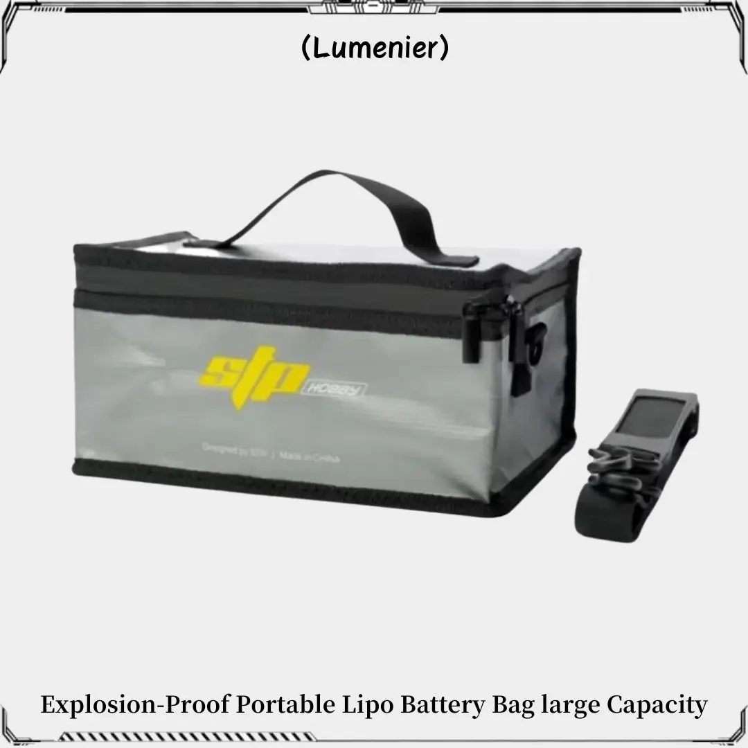 Borsa di sicurezza per batteria Lipo portatile antideflagrante impermeabile ignifuga STP per droni da corsa FPV