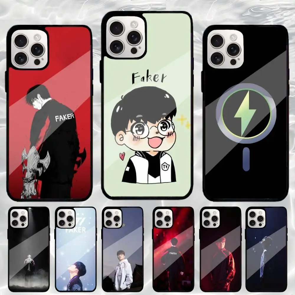 

T-T1 P-Players F-Faker Phone Case For iPhone17,16,15,14,13,12,11 Plus,Pro Max Magnetic Magsafe Wireless Charging