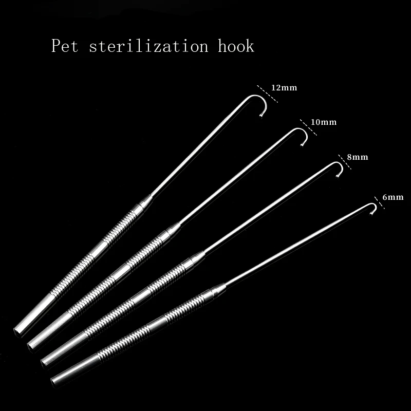 Animal and pet sterilization tools Ball head hook ligation and fixation Cross tooth forceps Uterine and ovarian instruments