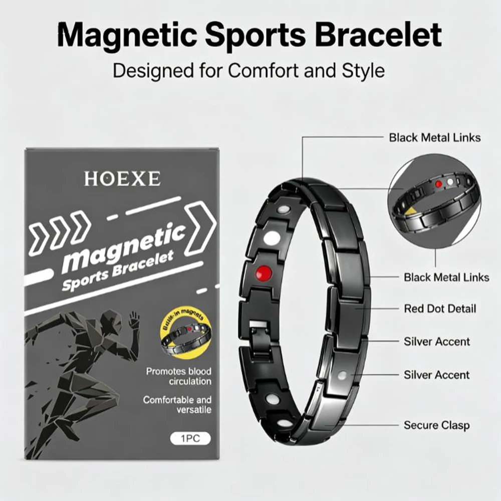 Stainless steel men's chain wristband, suitable for both business and sports purposes, as a gift accessory for men