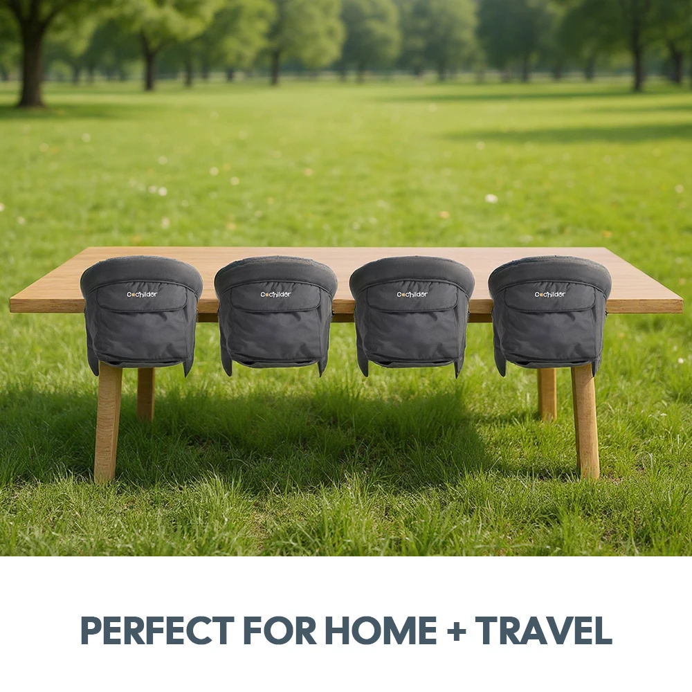 Kursi makan dengan penyangga tetap, Meja dan kursi makan anak-anak yang dapat dilipat, Kursi makan luar ruangan portabel