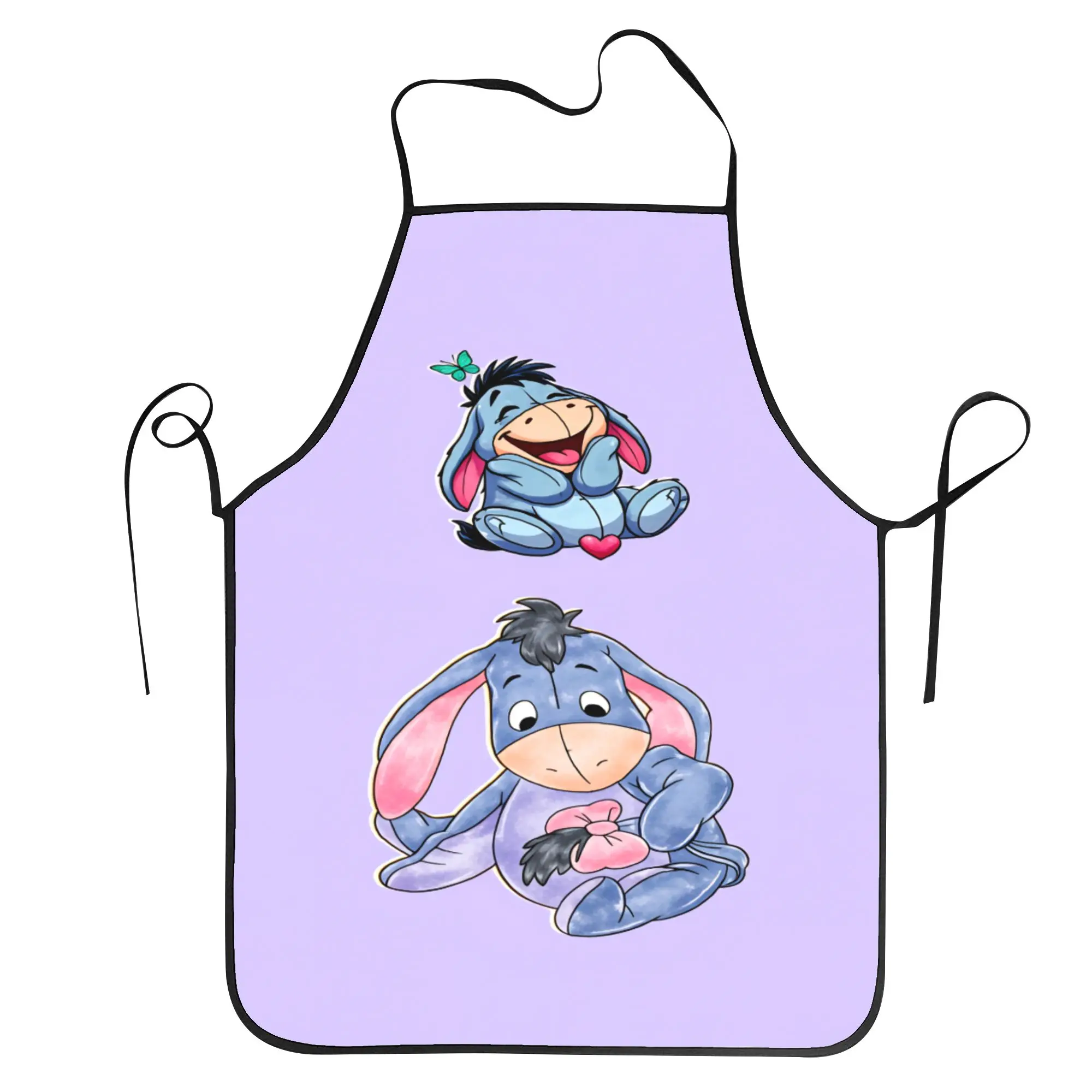 

Фартук с Винни-Пухом и Йором, модные кухонные аксессуары для дома, фартуки для маникюра без карманов