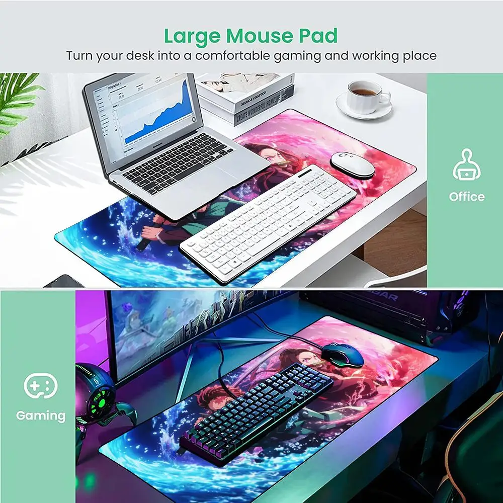 Japanse anime thema 30X80 CM Muismat Bureau Mat Gaming matten Antislip Gestikt Rand gaming toetsenbord muis mat Uitgebreide pad