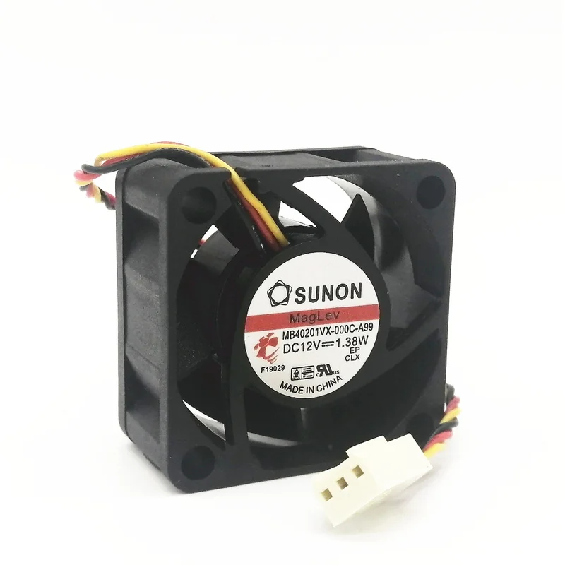 S+    SUNON MB40201VX-D070-G99 12V 1.38W 4CM 4020 3-pin magnetic levitation fan