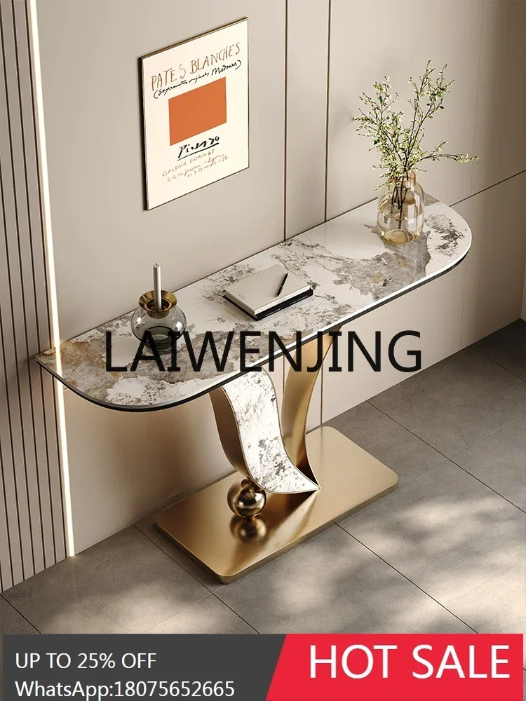 Italian-Style Light Luxury Stone Plate Console Wall-to-Door Modern Minimalist Decorative Strip