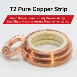 T2 Pure Copper Strips 5M 10M For 18650 26650 21700 Lithium Battery Pack Spot Welding Tape 0.15mm 0.2mm Nickel Plated Copper Belt