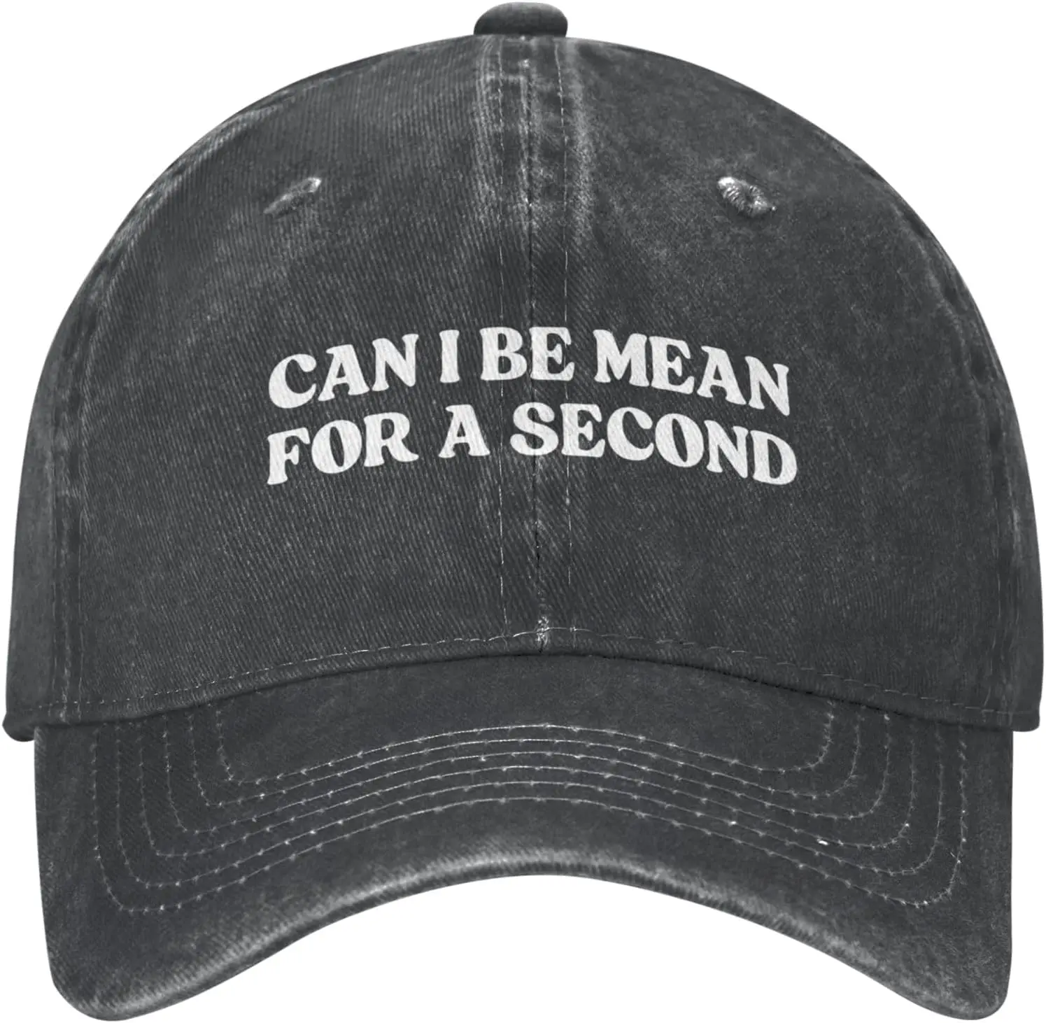 Can I Be Mean for A Second Hat Adjustable Cowboy Hats Fashion Baseball Cap Gifts Trucker Hat for Women Men