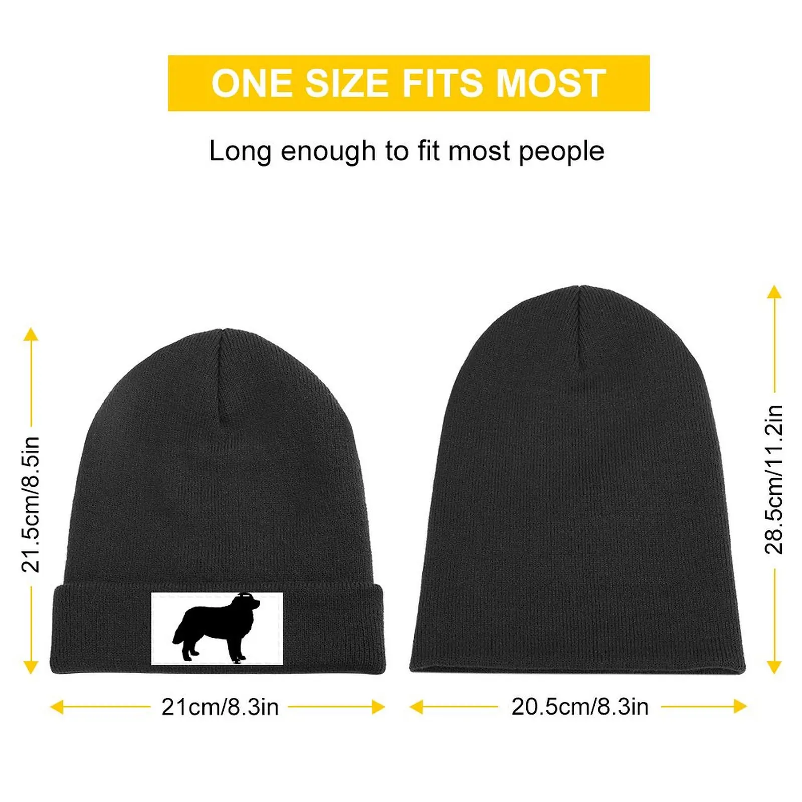 Bernese Mountain Dog Silhouette(s) Knitted Cap Anime Hat derby hat Men's Caps Women's