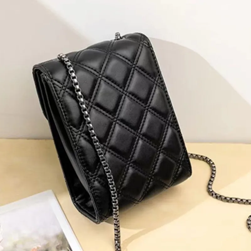 Women\'s bag new fashion 2024 style coin mobile phone bag diamond chain mini small bag crossbody bag